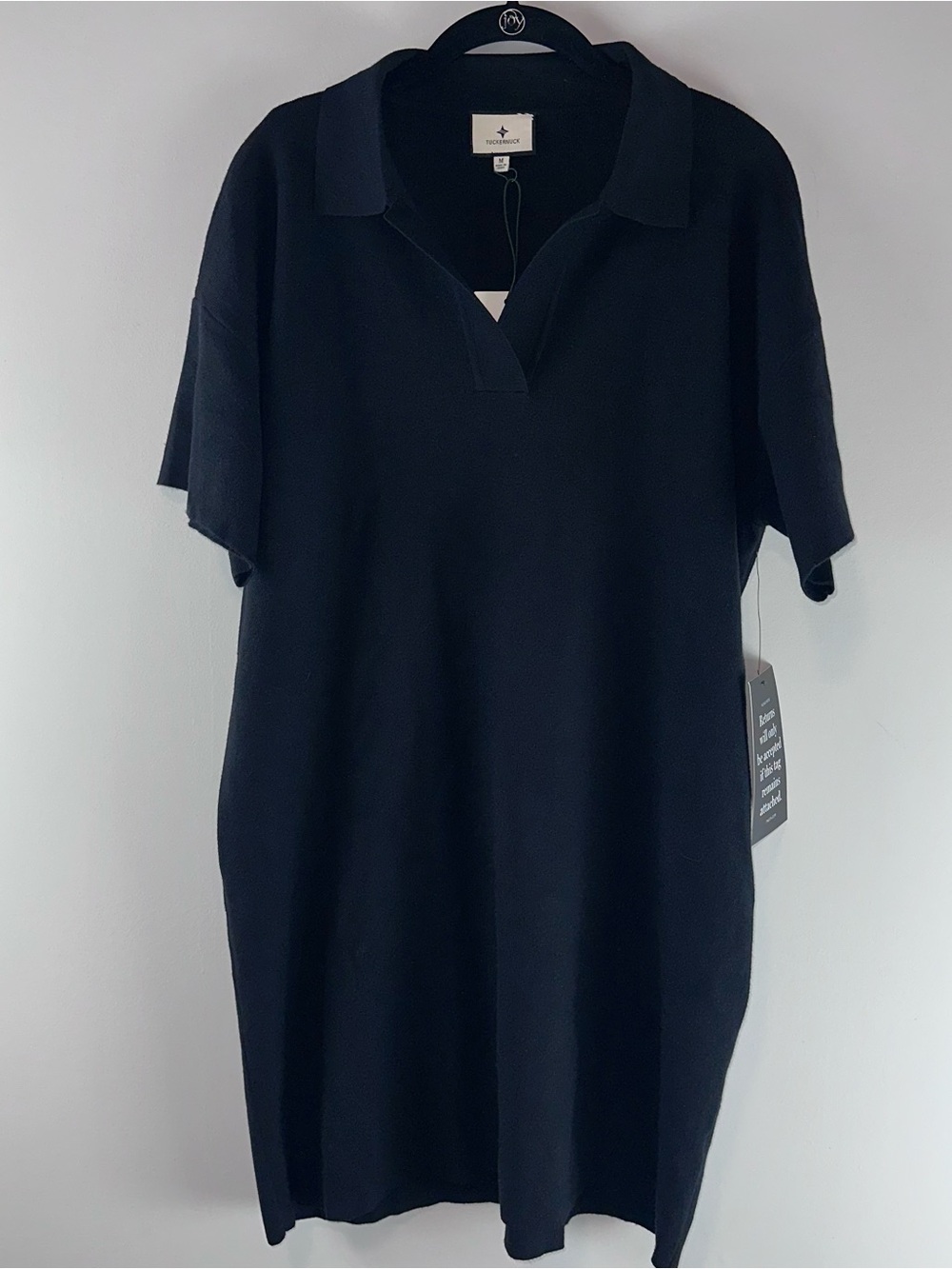 Tuckernuck Channing Polo Mini Shift Black Preppy Women Dress Size M